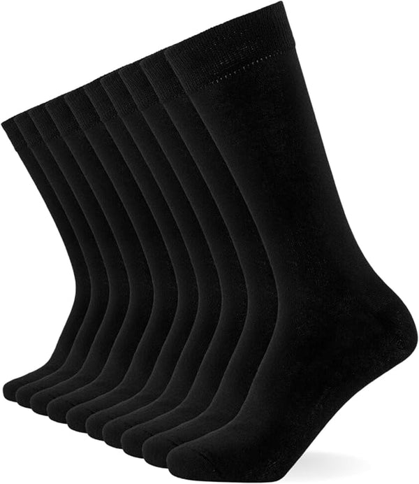 Men's Classic Cotton-Rich Breathable Comfort Socks 10 Pack