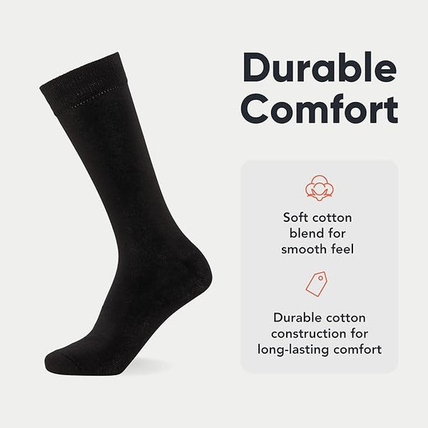 Men's Classic Cotton-Rich Breathable Comfort Socks 10 Pack